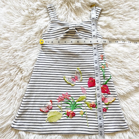 Vtg Gymboree Tropical Paradise Girl Striped Butterfly Knit Dress Size 3. - Picture 6 of 7